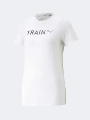 Puma Graphic Training Women Training T-Shirt White