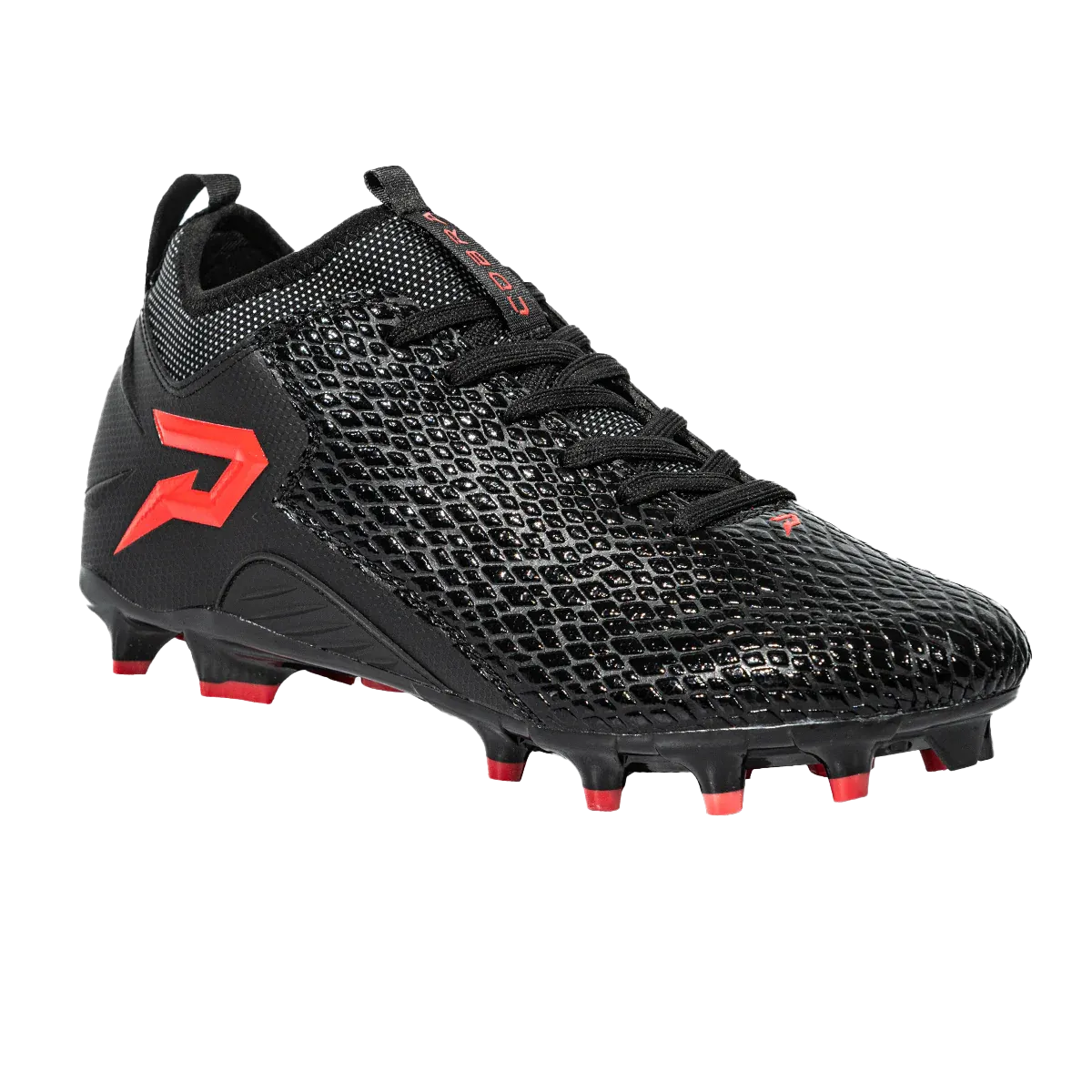 Quantum Speed: Football Cleats - Black Cobra Skin