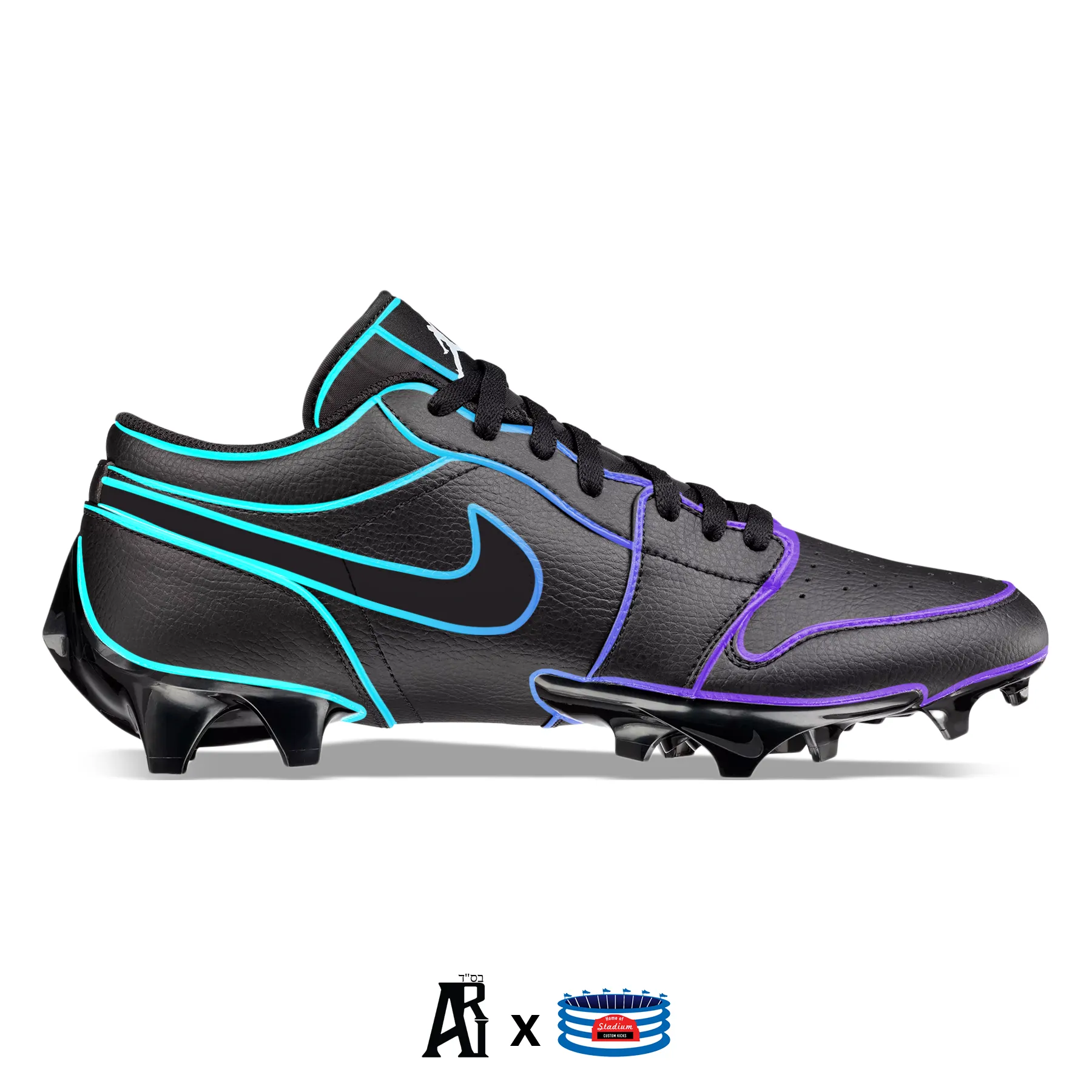 "Charlotte Nights” Jordan 1 Vapor Edge Low Cleats