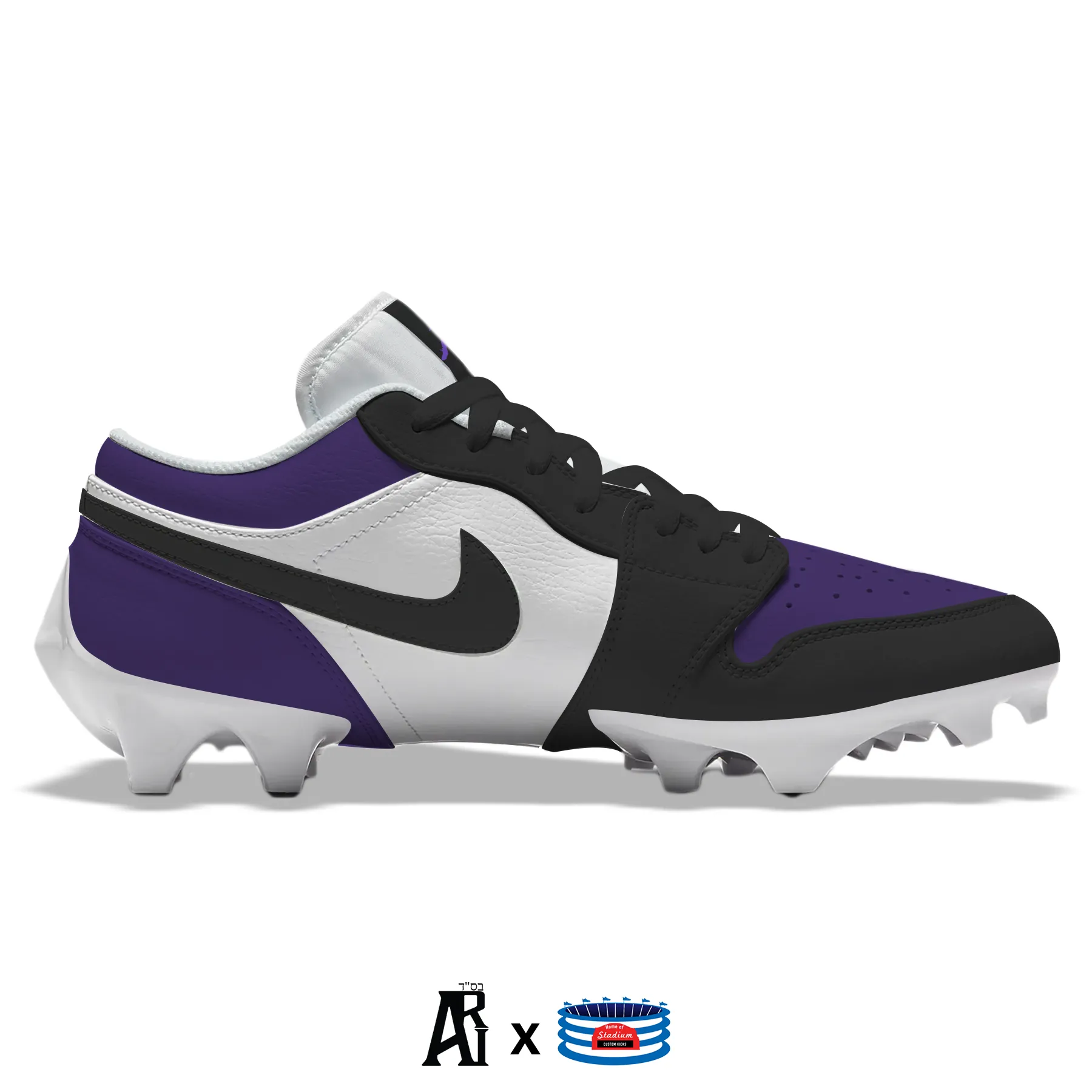 "Court Purple” Jordan 1 Vapor Edge Low Cleats