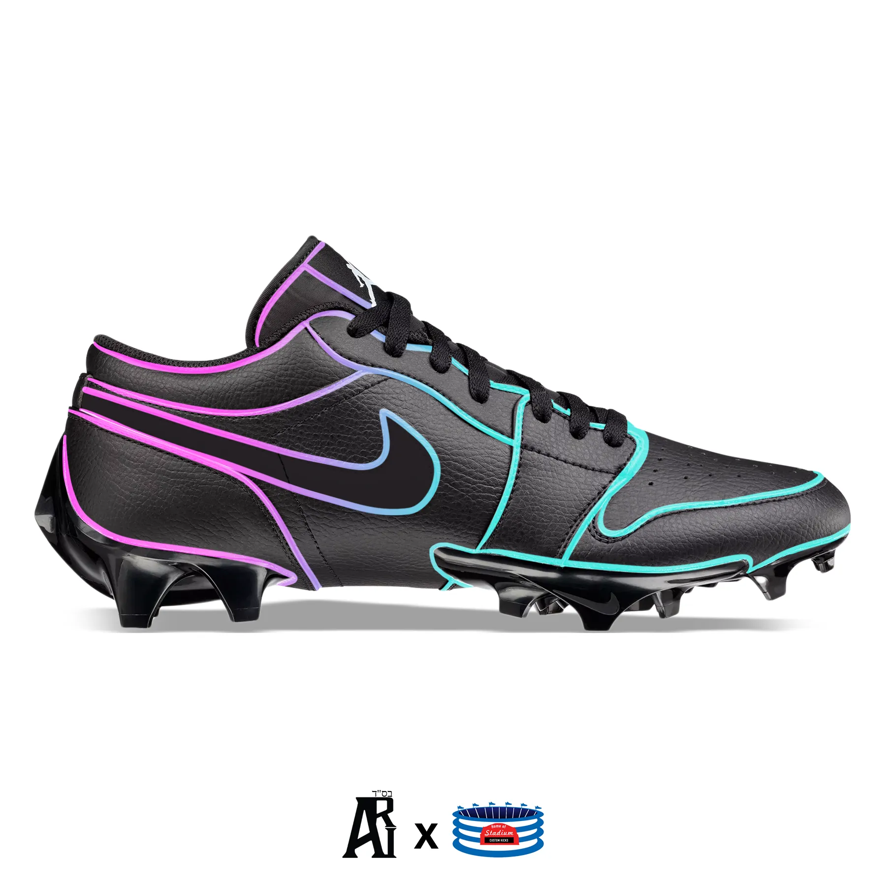 "Vice Nights” Jordan 1 Vapor Edge Low Cleats