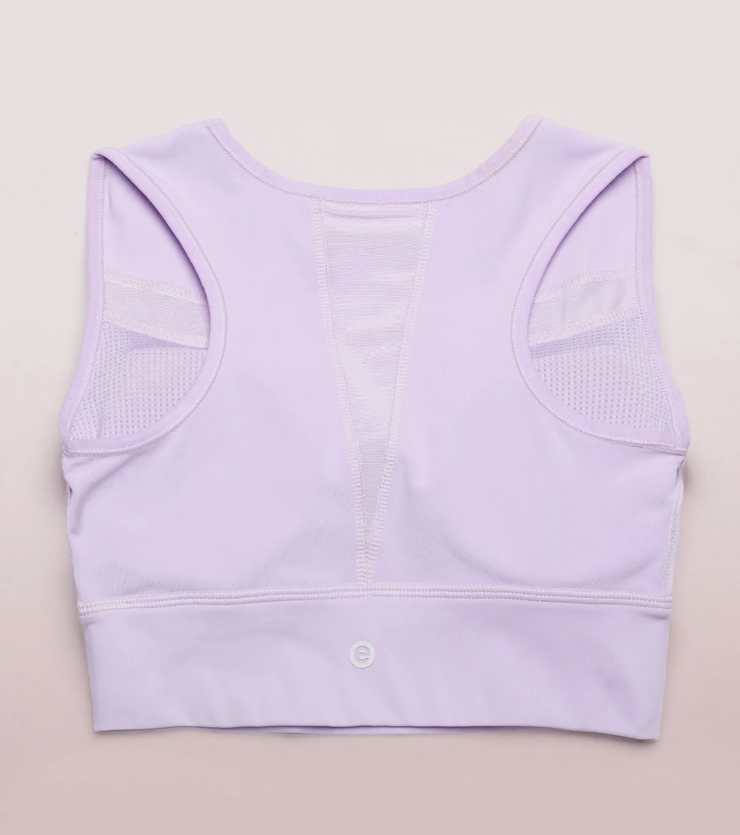 Racer Longline Sports Bra | Crew Neck Racer Back Dry Fit Long Sports Bra