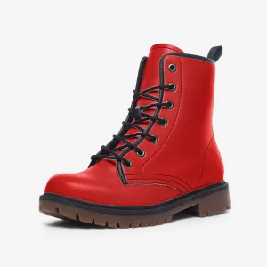 Red Casual Leather Lightweight boots MT