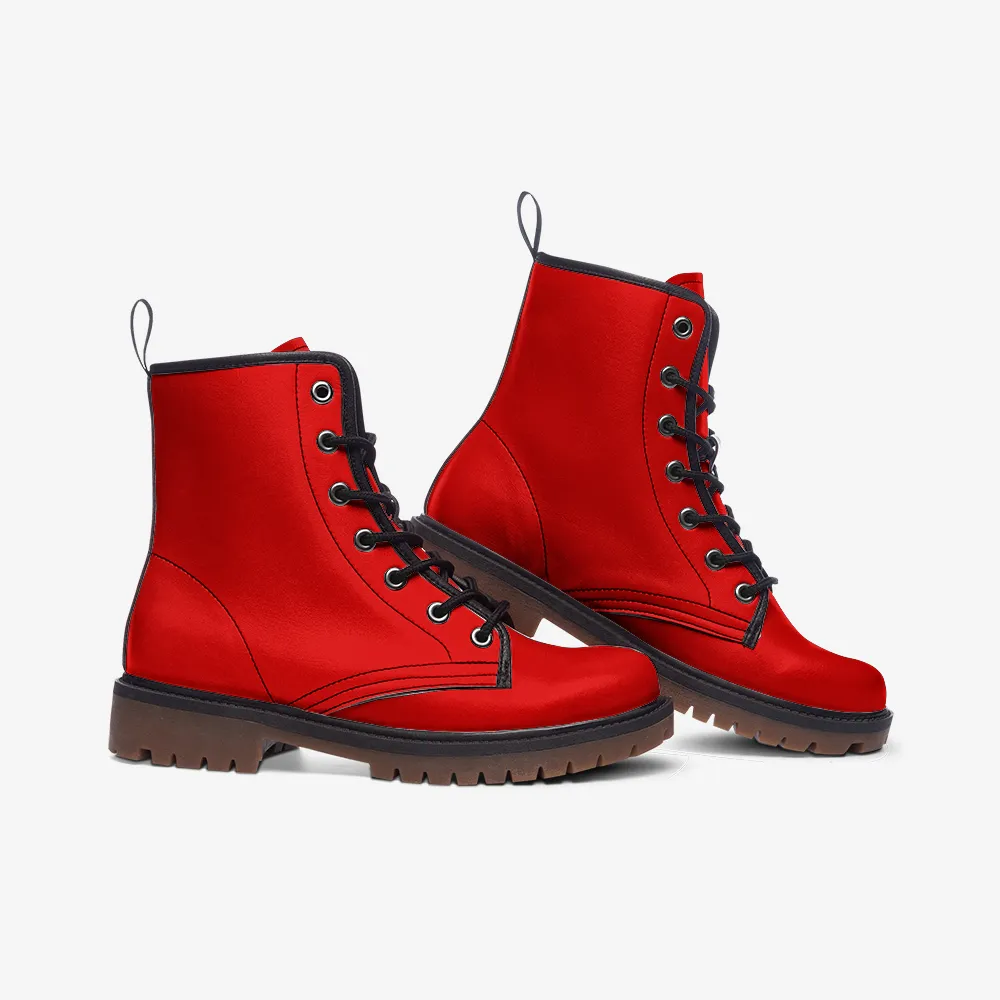 Red Casual Leather Lightweight boots MT