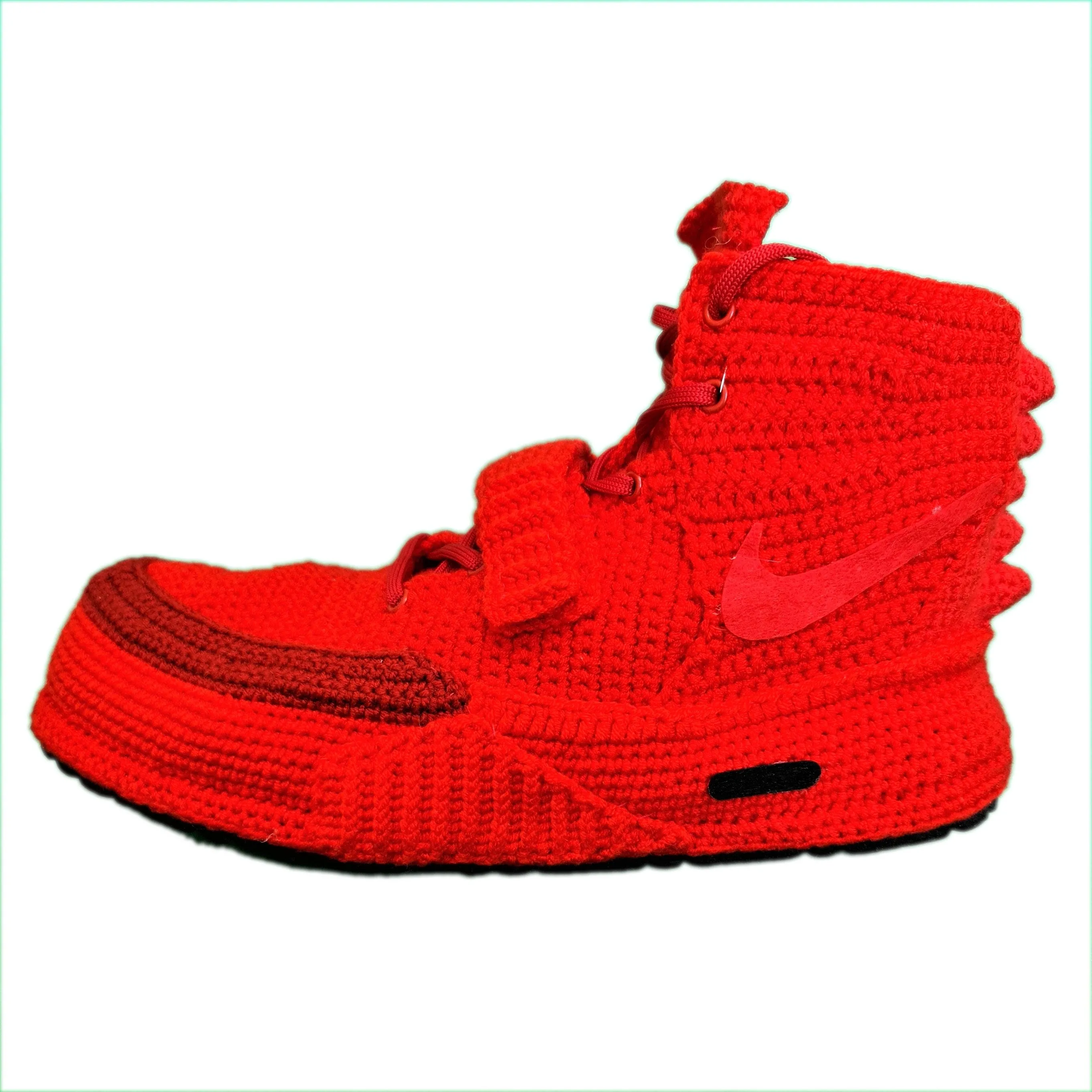 Red October Knitted Slippers Sneakers Custom Booties Shoes Breathable Socks