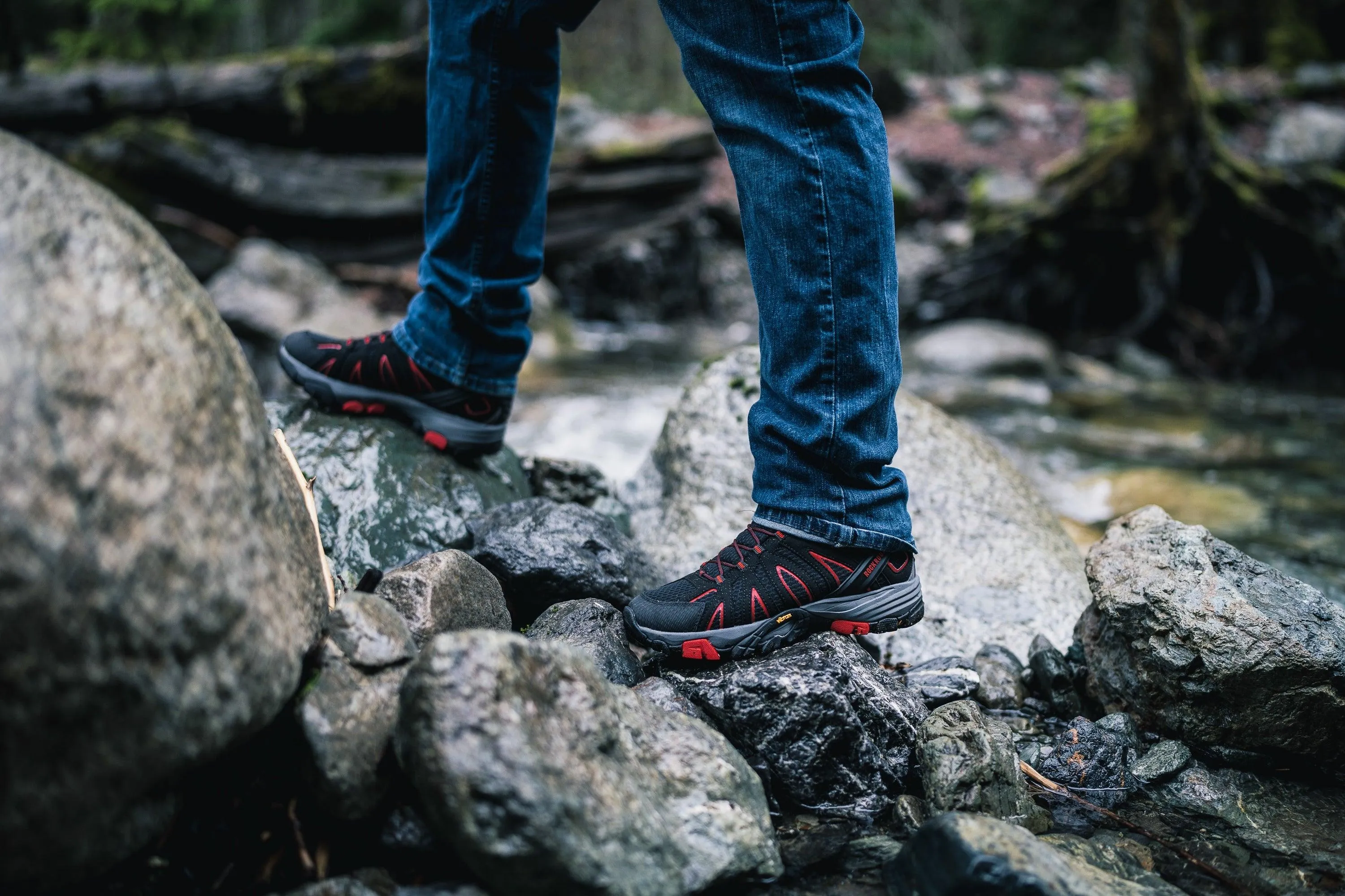 ROCKROOSTER Bedrock Black 6 Inch Waterproof Hiking Boots For Men