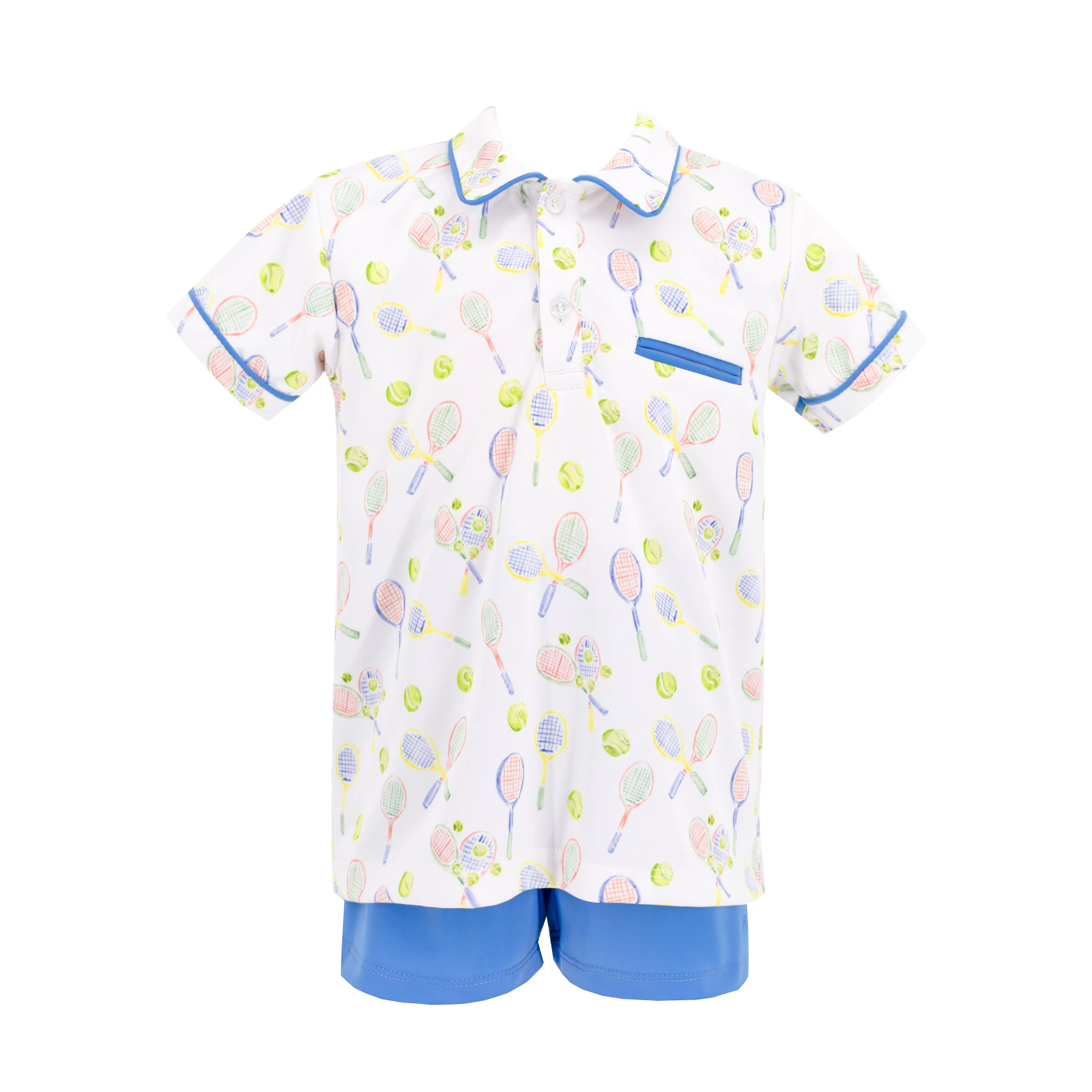 Roger Boy Polo Shirt - Racket Print