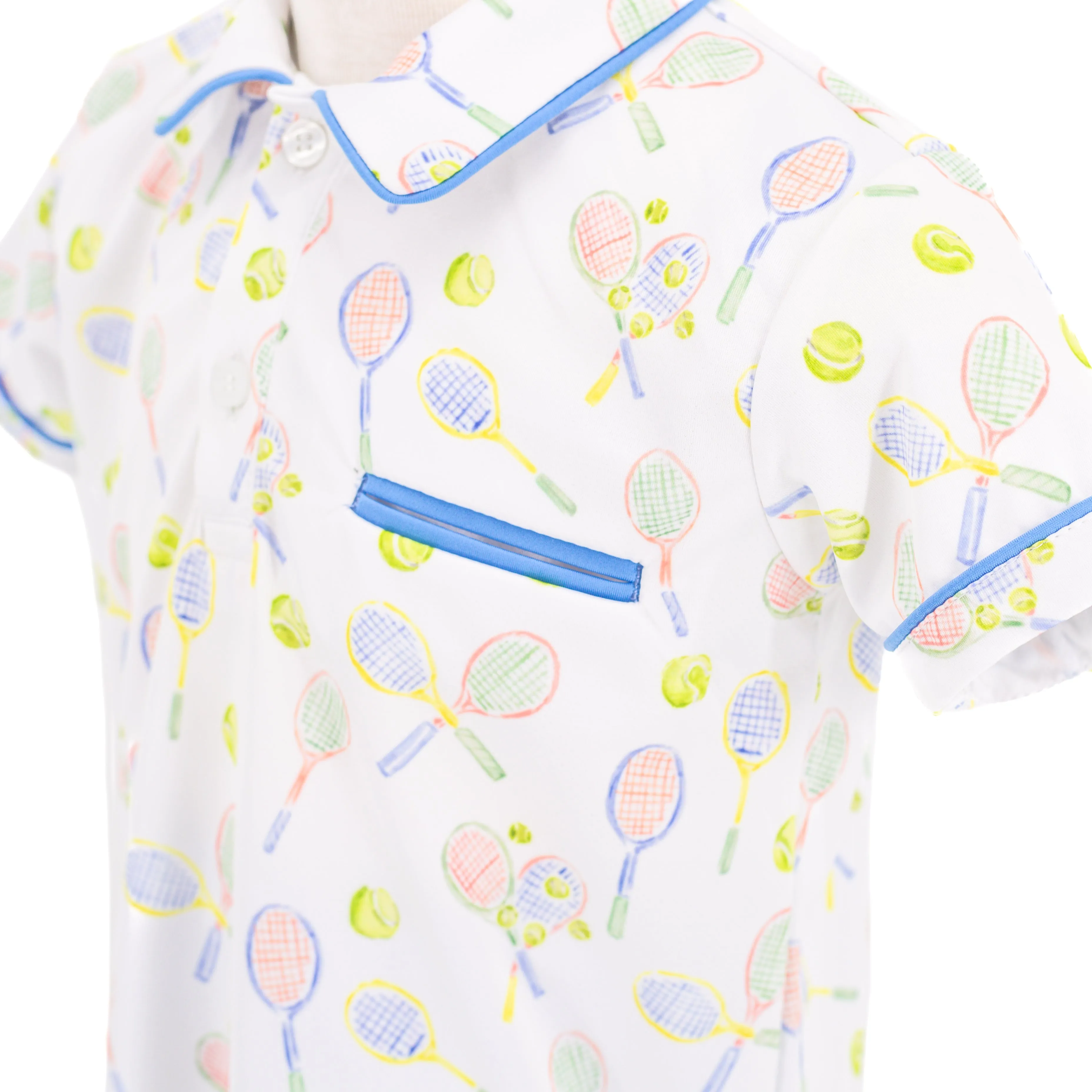 Roger Boy Polo Shirt - Racket Print