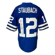 Roger Staubach Signed Cowboys Mitchell & Ness NFL Legacy Jersey HOF 85 BAS ITP