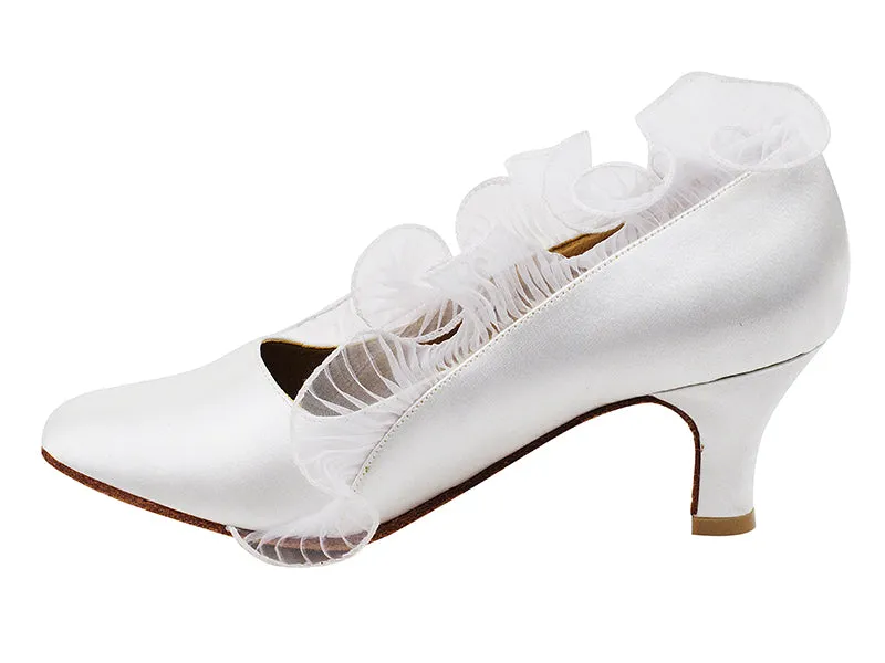 Sera Series Closed Toe White Satin Smooth/Standard Dance Shoe