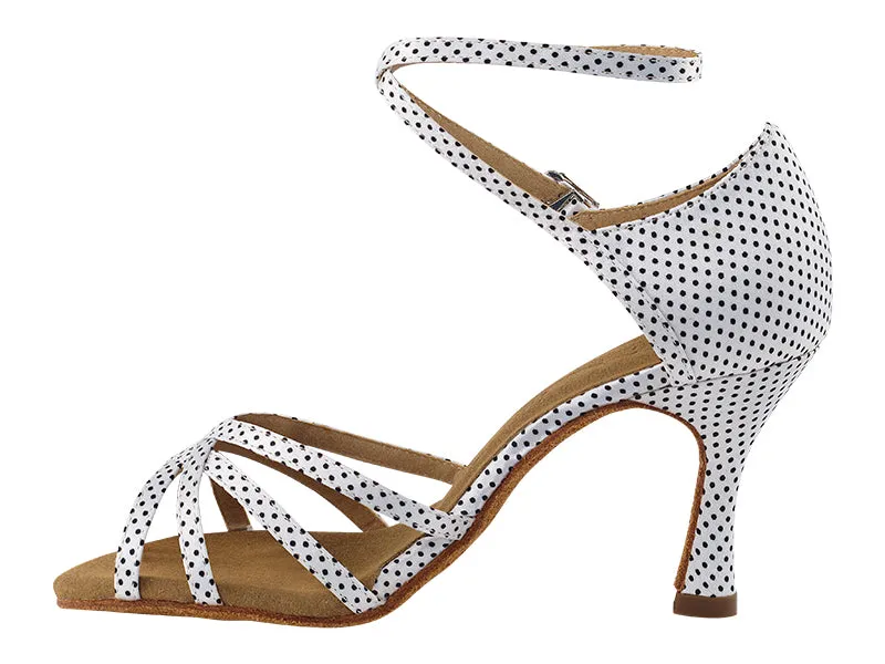 Sera Series White w/ Black Dots Dance Sandal