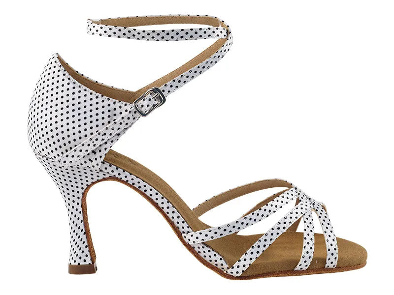 Sera Series White w/ Black Dots Dance Sandal