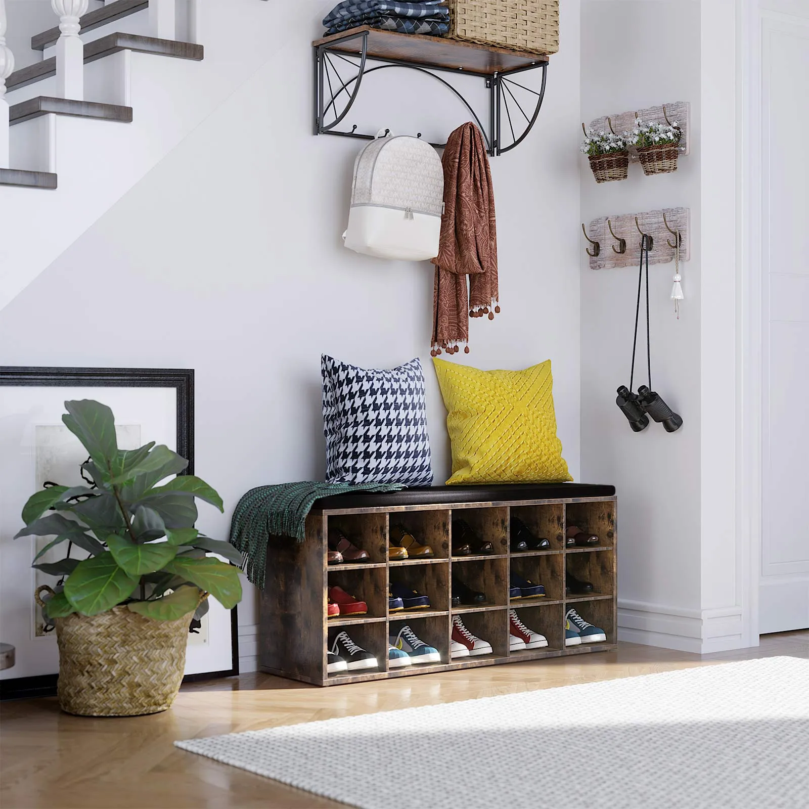 Shoe Bench with Cushion