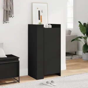 Shoe Cabinet Black 52x37.5x100 cm Engineered Wood