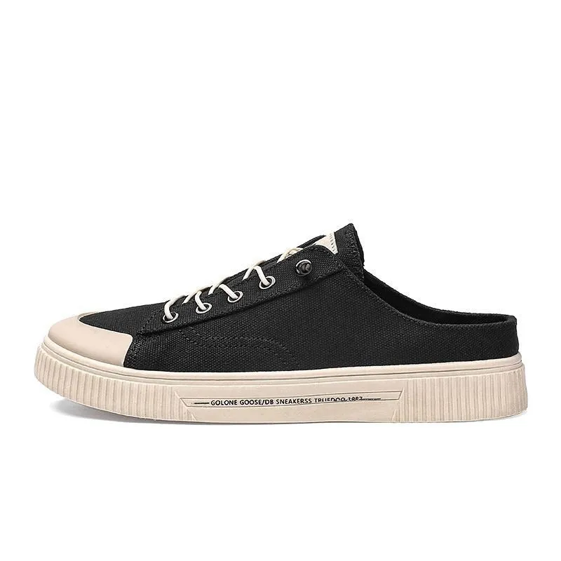 Simon Reiner's new men's canvas casual lazy shoes, one-step cool and breathable half drag casual half drag summer