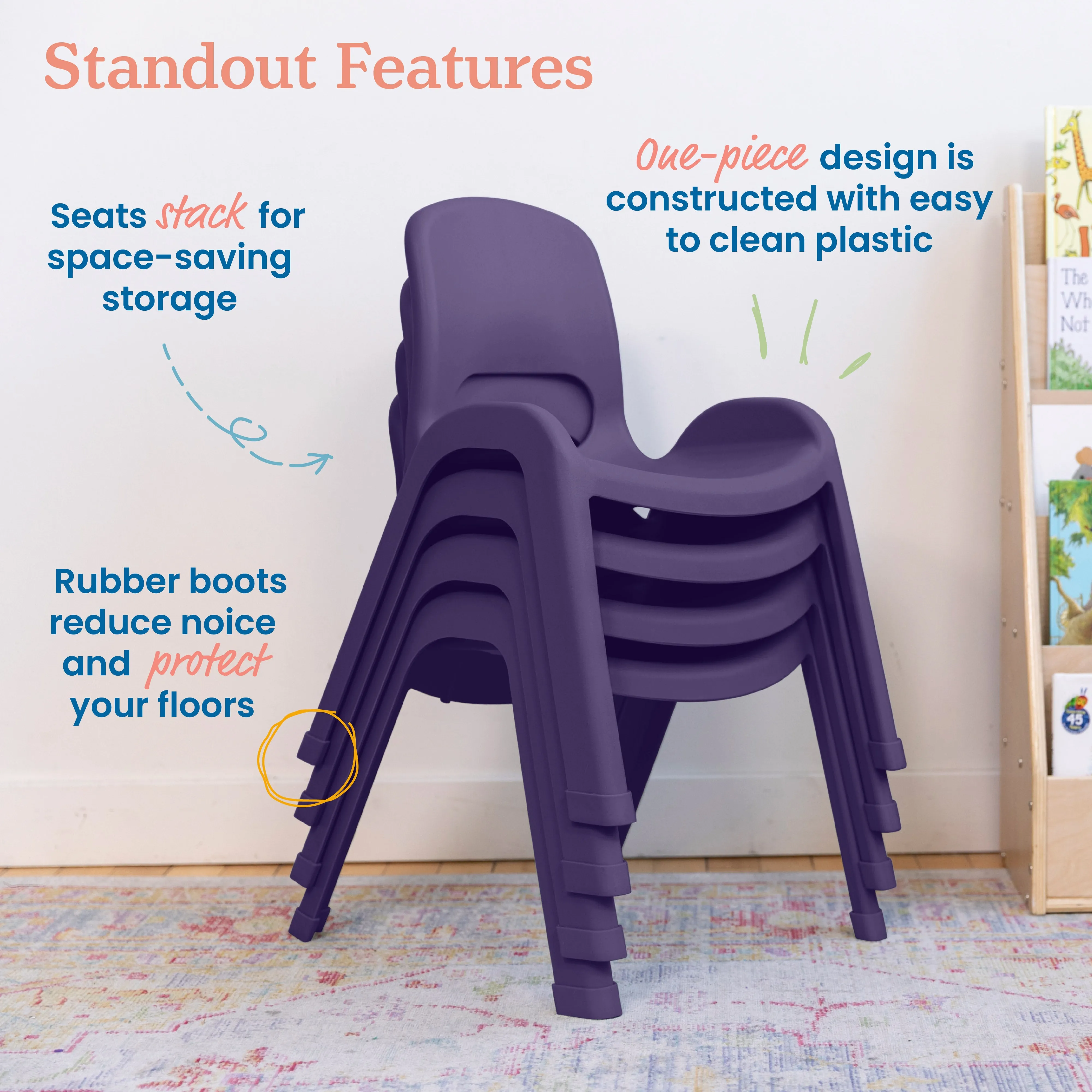 SitRight Chair, Classroom Seating, 4-Pack