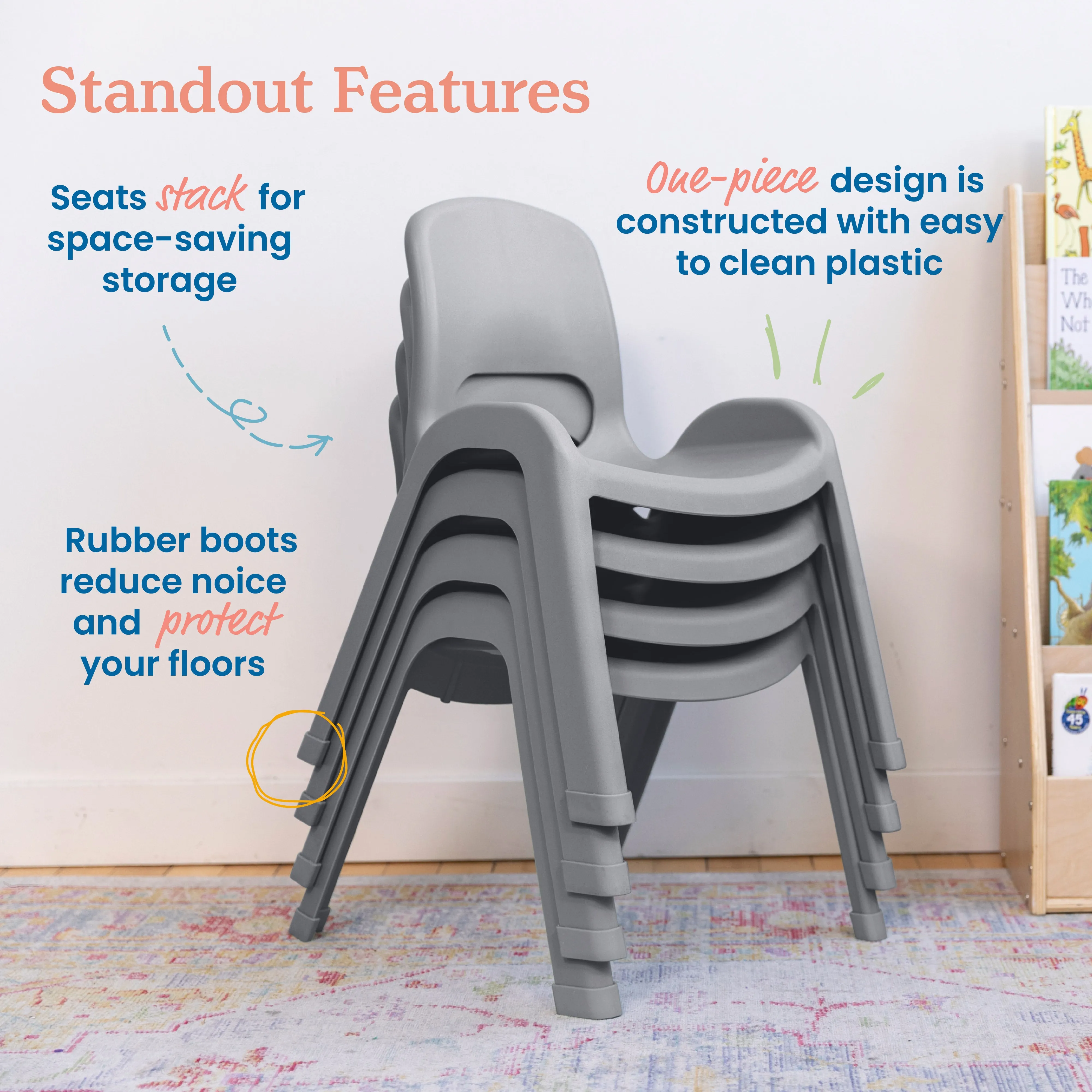 SitRight Chair, Classroom Seating, 4-Pack