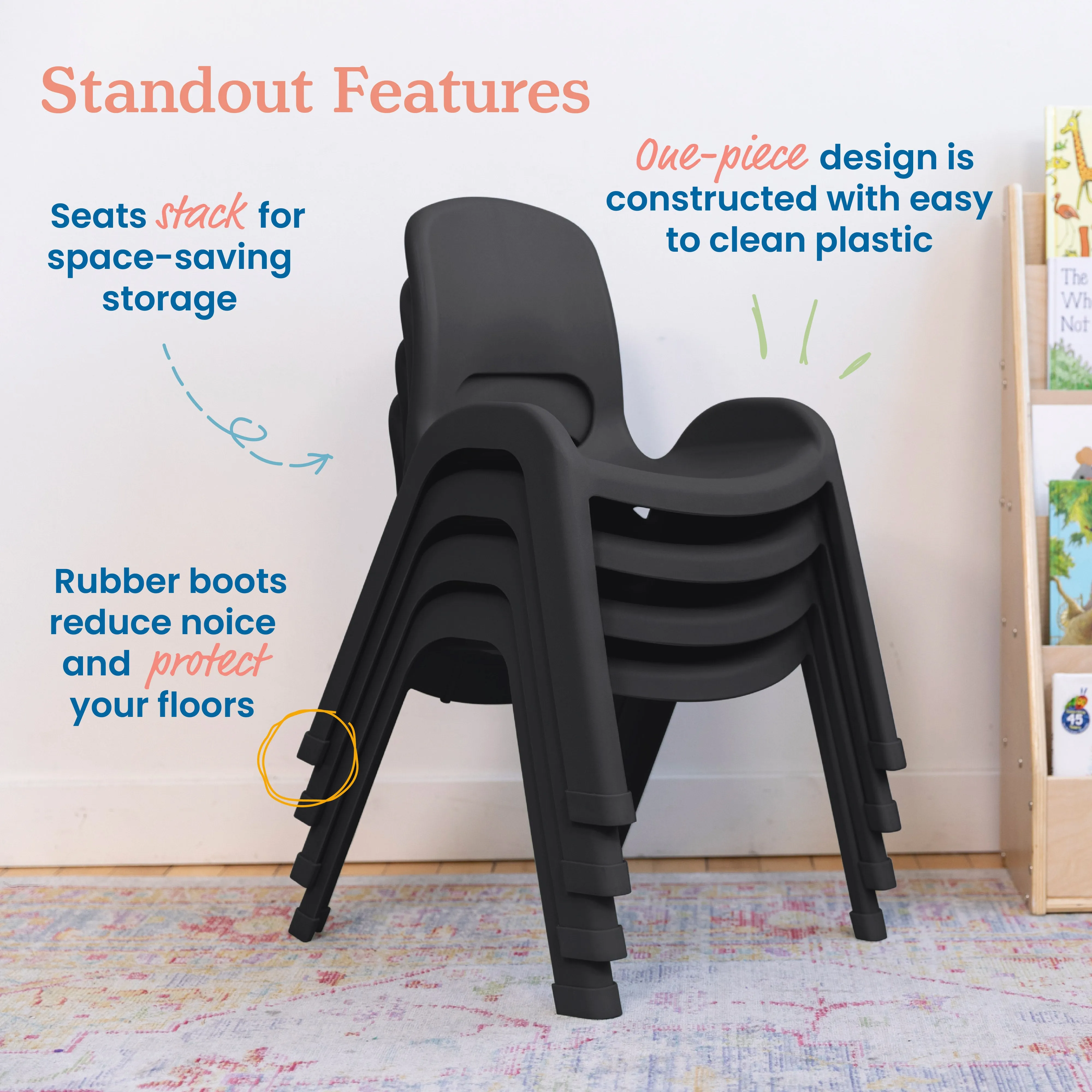 SitRight Chair, Classroom Seating, 4-Pack