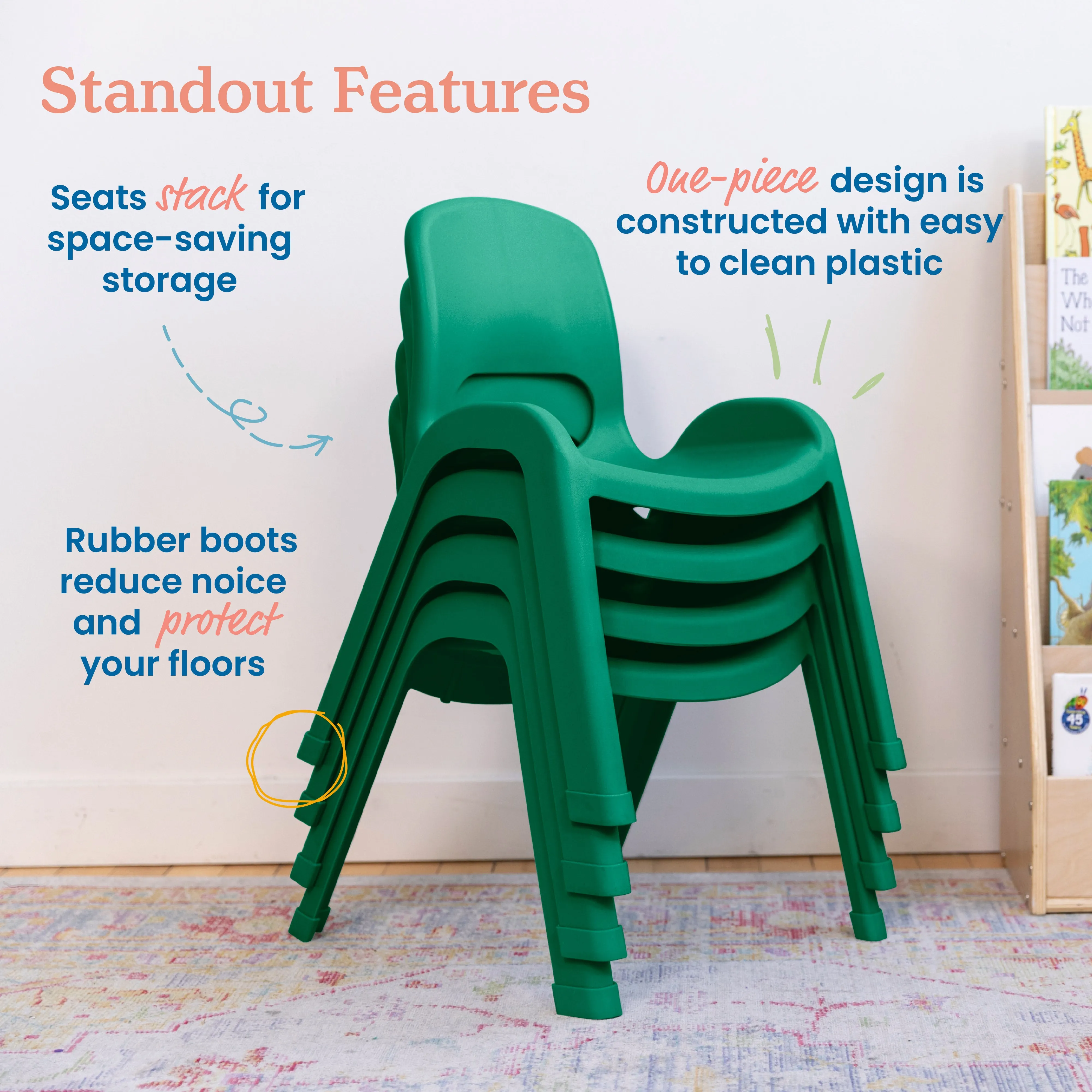 SitRight Chair, Classroom Seating, 4-Pack