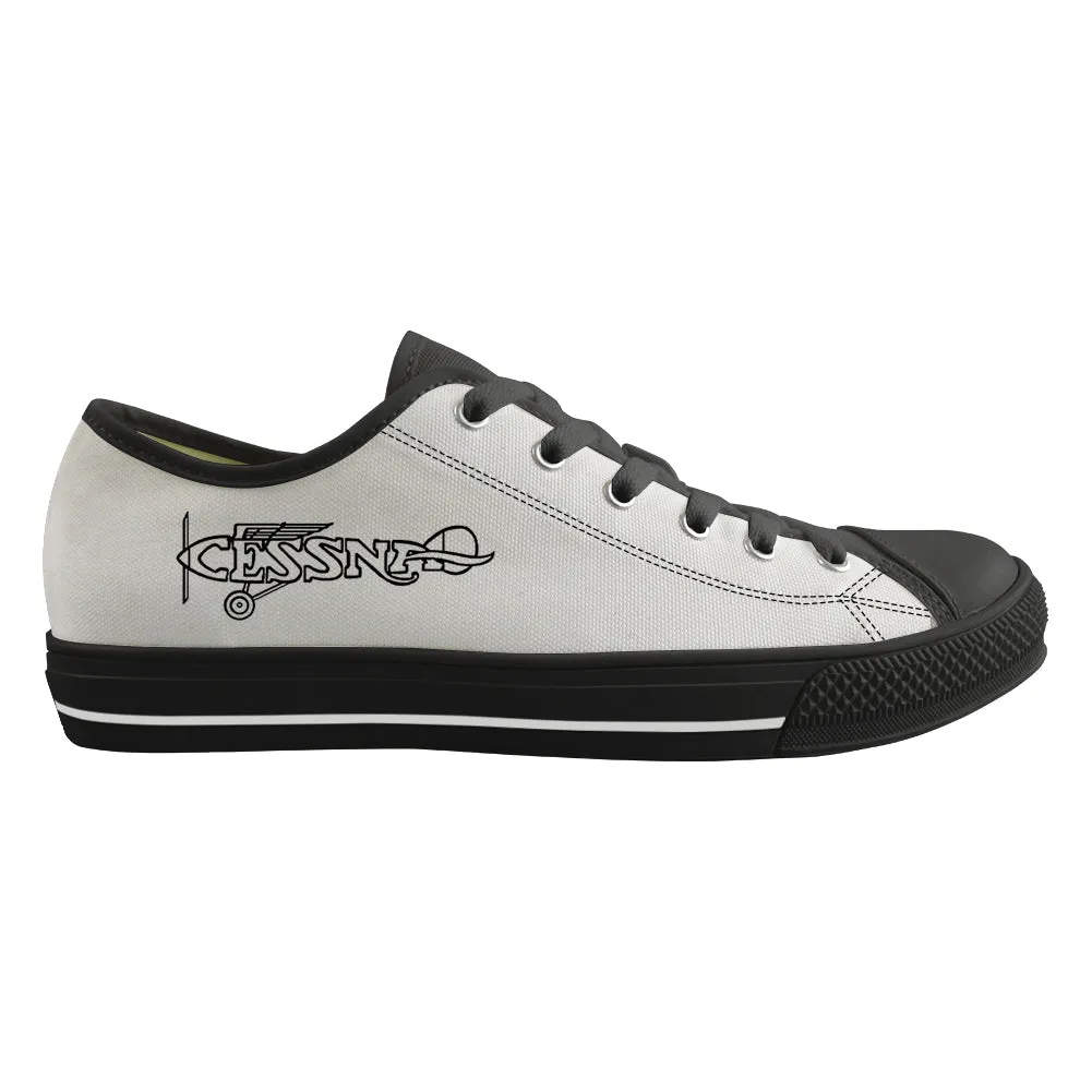 Special Cessna Text Designed Canvas Shoes (Men)