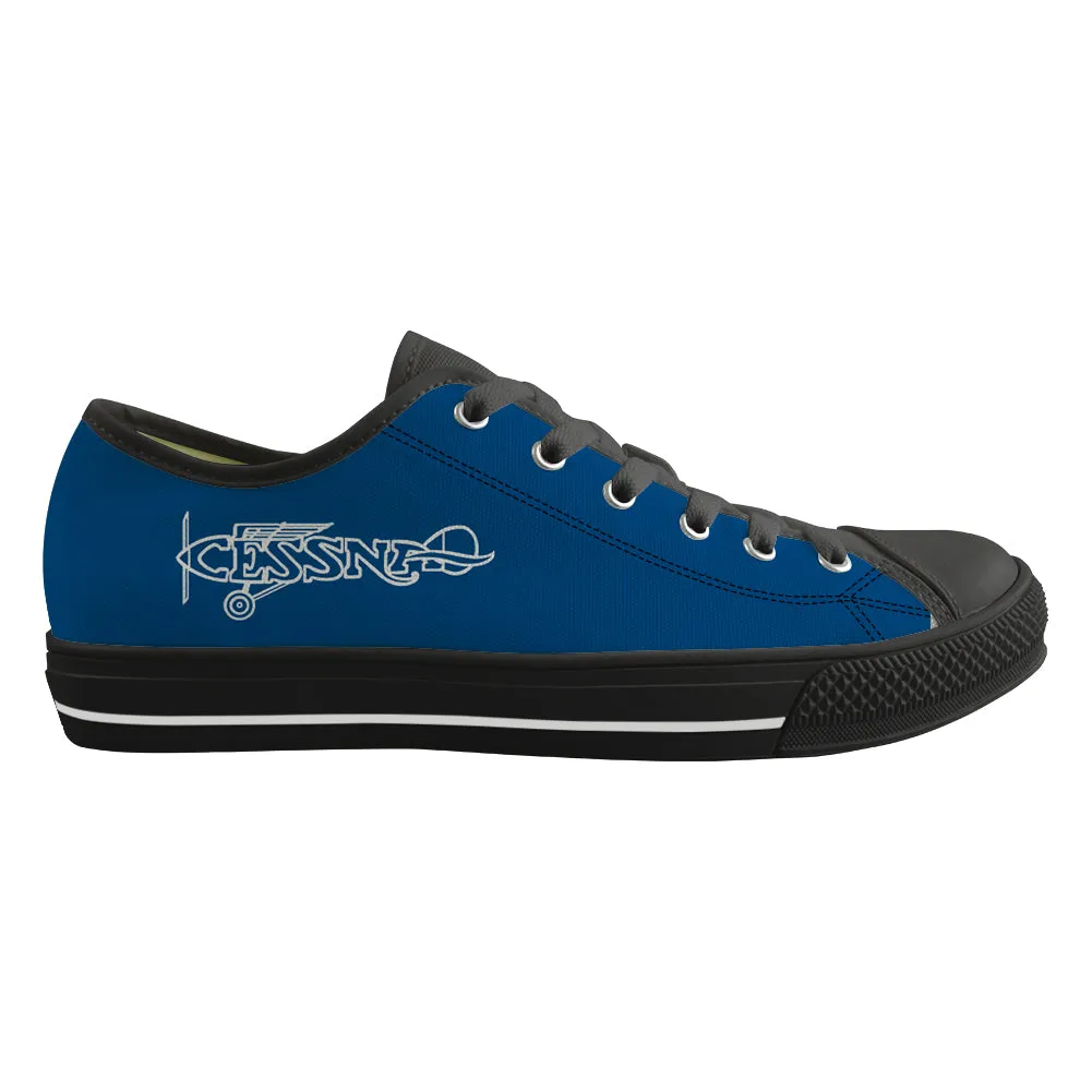 Special Cessna Text Designed Canvas Shoes (Men)