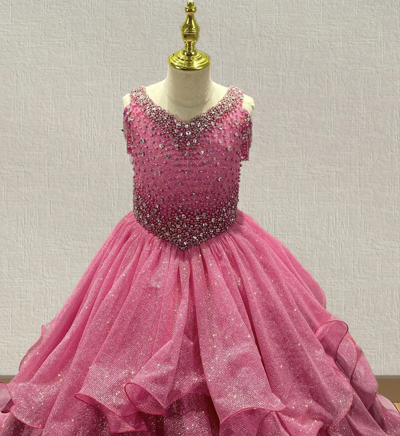 Stunning Beaded Bodice Preteen Gorgeous Evening Gown