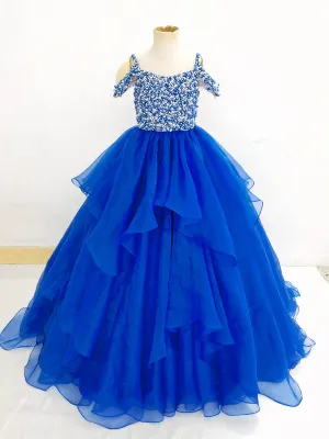 Stunning Little Girls Royal Pageant Ball Gown