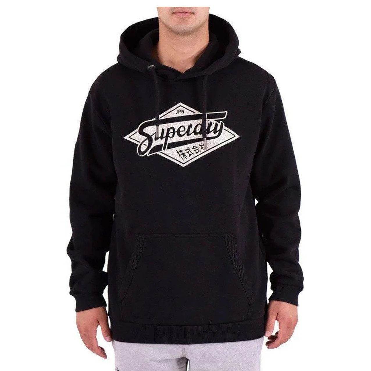 Superdry Boho Graphic Mens Overhead Hoodie Black Casual Hoodie