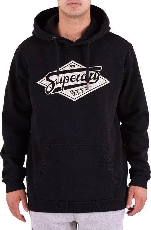 Superdry Boho Graphic Mens Overhead Hoodie Black Casual Hoodie