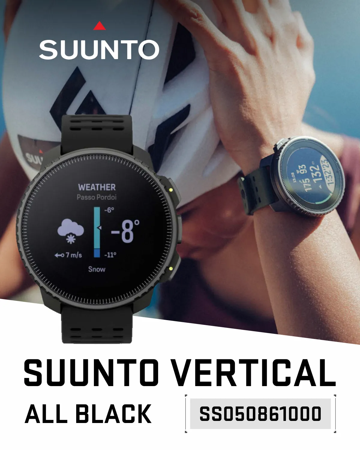 SUUNTO Vertical Adventure GPS Watch, Large Screen, Offline Maps, Solar Charging with Wearable4U Power Bank SQ Bundle