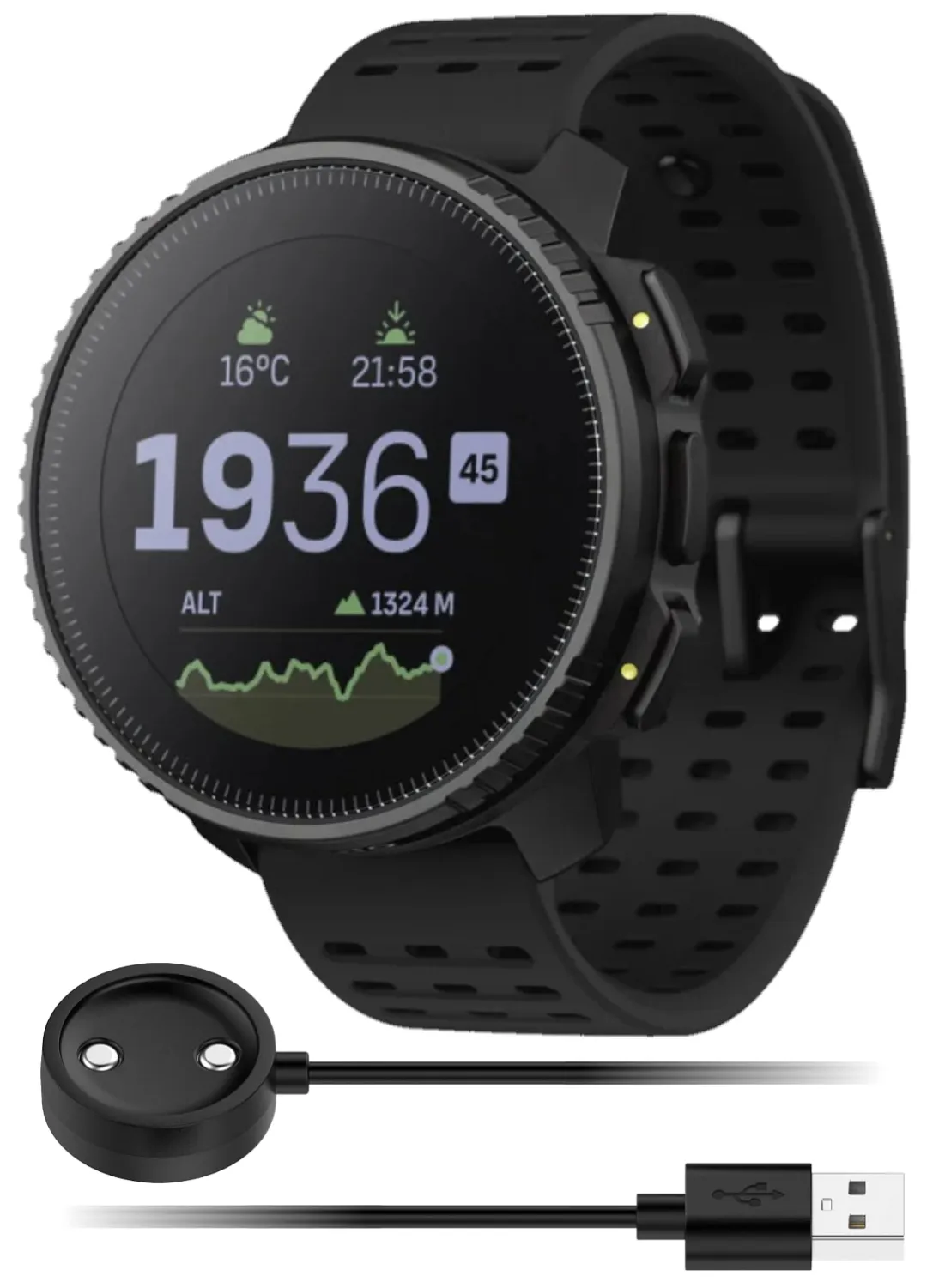 SUUNTO Vertical Adventure GPS Watch, Large Screen, Offline Maps, Solar Charging with Wearable4U Power Bank SQ Bundle