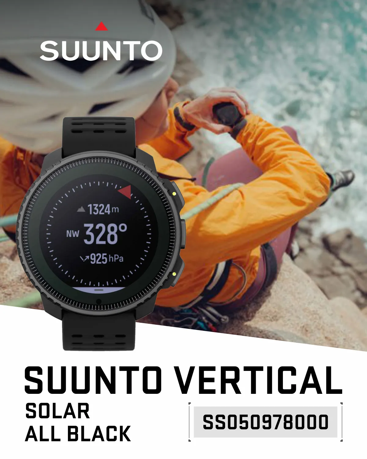 SUUNTO Vertical Adventure GPS Watch, Large Screen, Offline Maps, Solar Charging with Wearable4U Power Bank SQ Bundle