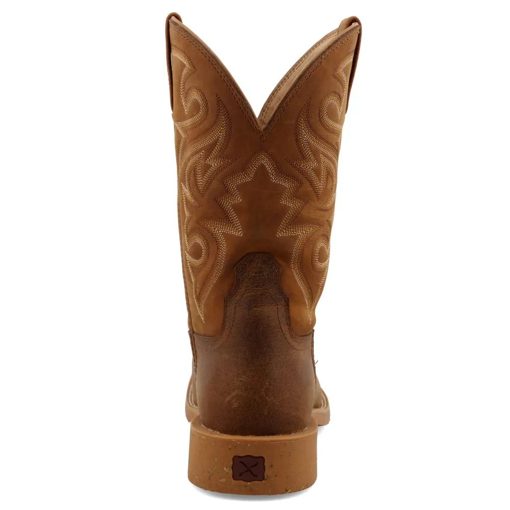 'Twisted X' Men's 11" Tech X™ Western Square Toe - Saddle / Rustic Orange