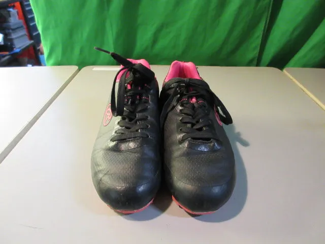 Used Rawlings Division Low Black/Pink Size 13 Kids Baseball/Softball Cleats