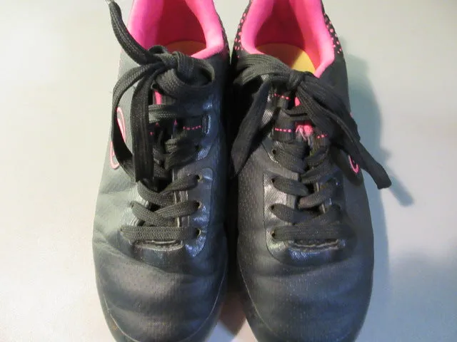 Used Rawlings Division Low Black/Pink Size 13 Kids Baseball/Softball Cleats