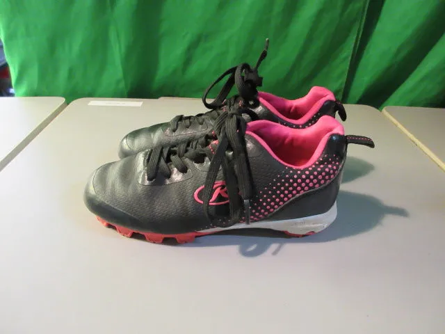 Used Rawlings Division Low Black/Pink Size 13 Kids Baseball/Softball Cleats