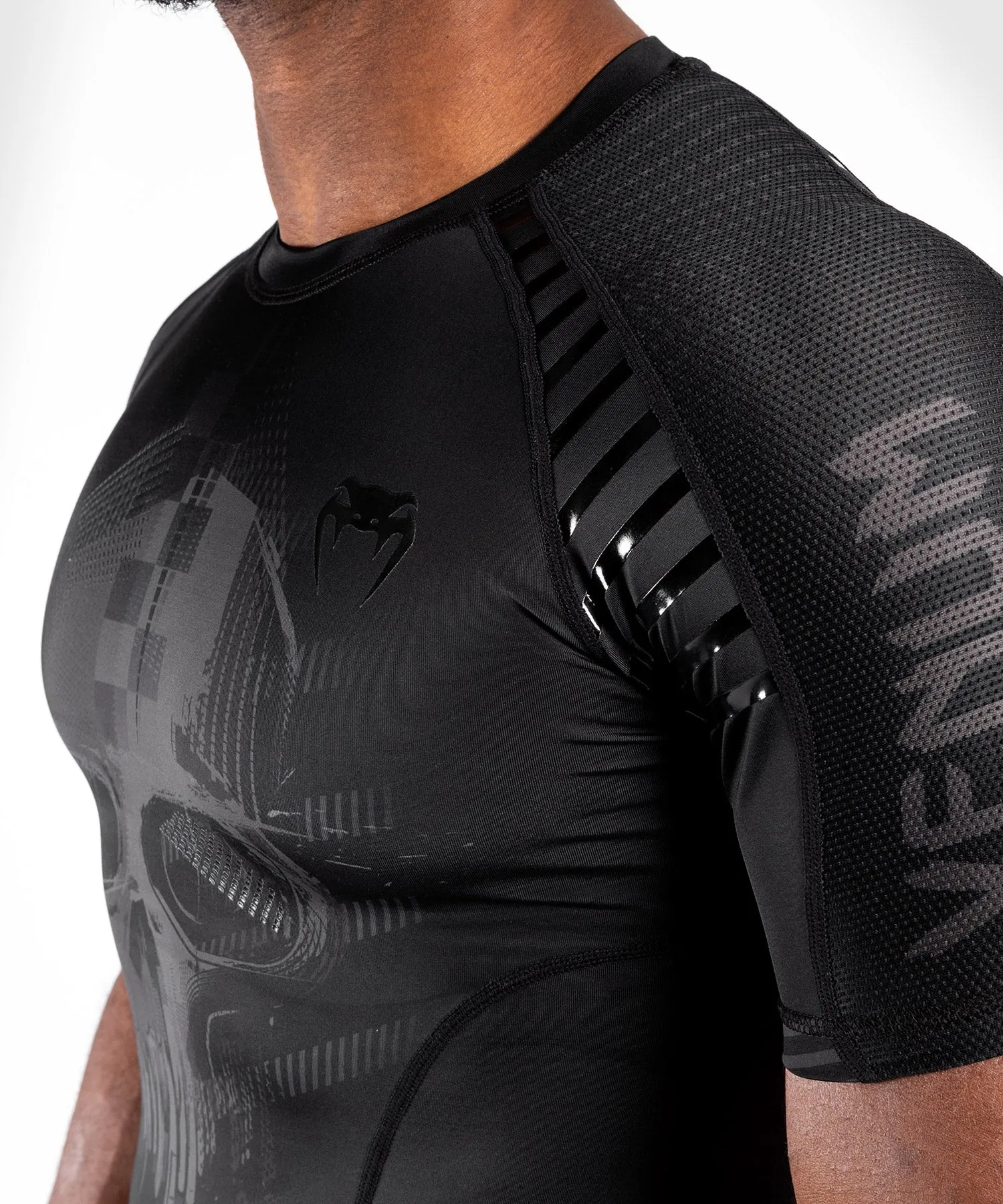 Venum Skull Rashguard - Short sleeves - Black/Black