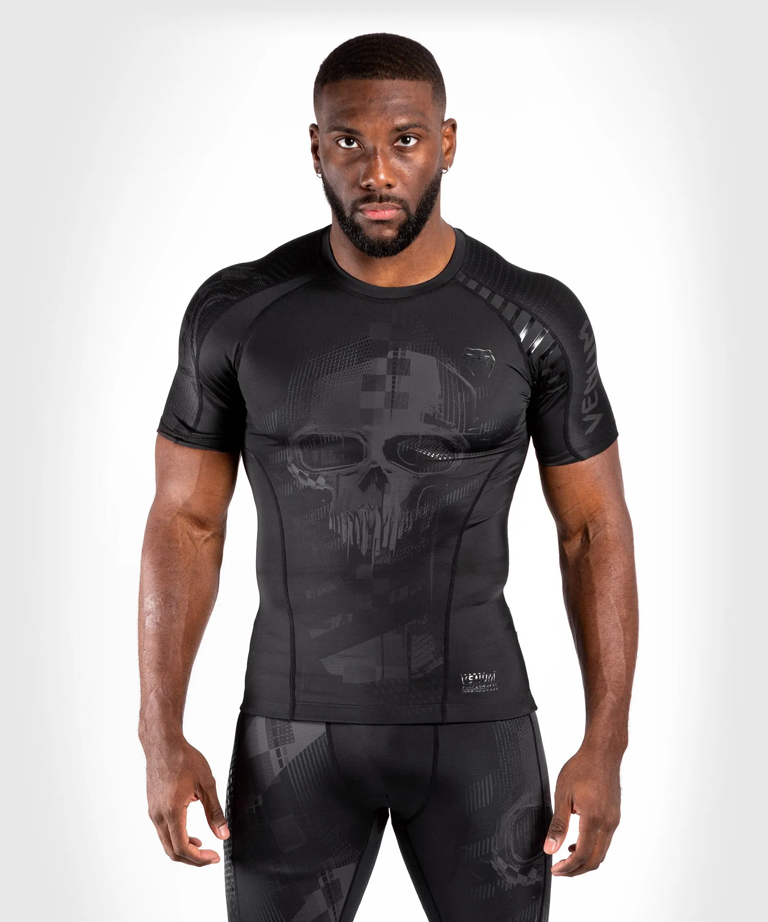 Venum Skull Rashguard - Short sleeves - Black/Black