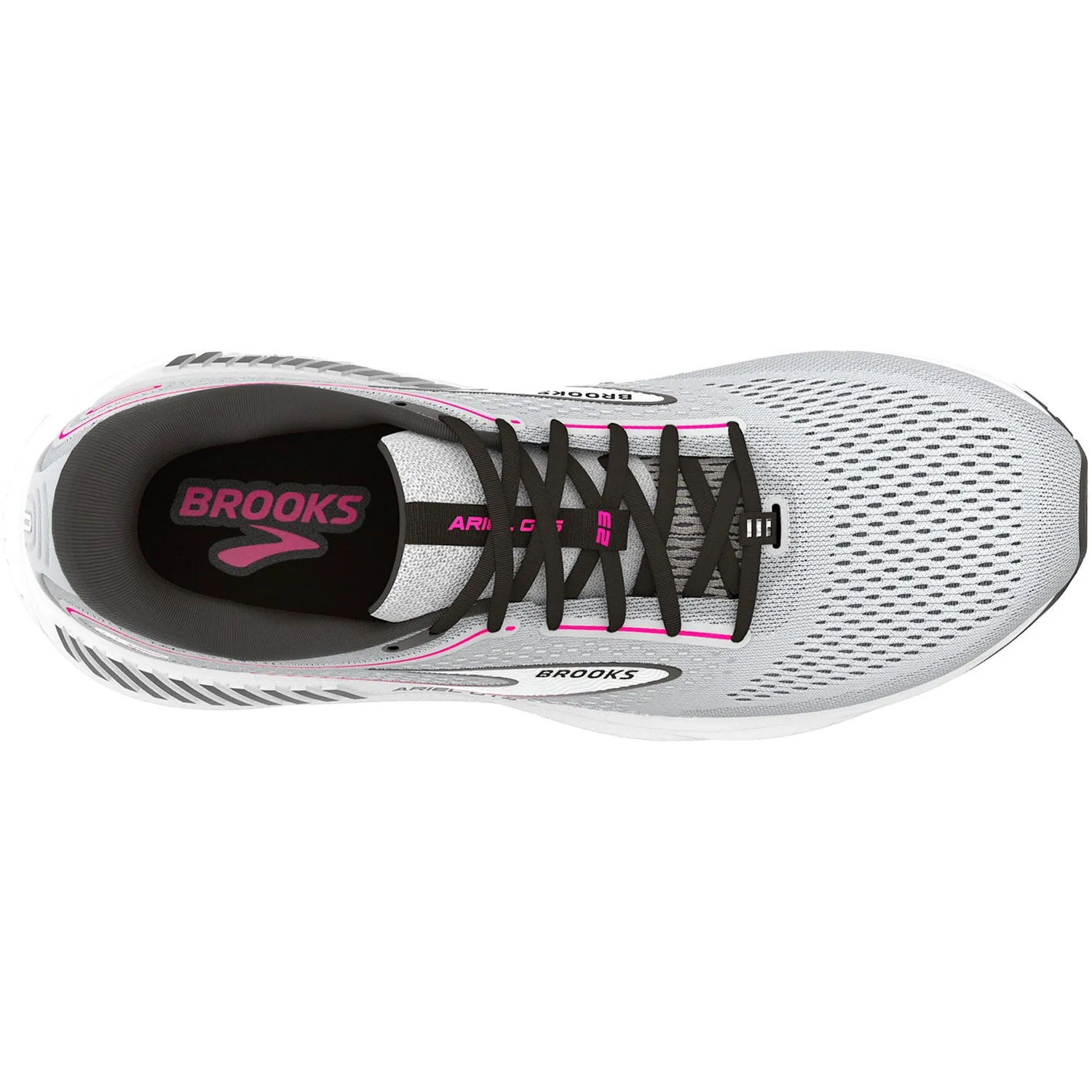 Women's Brooks Ariel GTS 23 Grey/Black/Pink Mesh