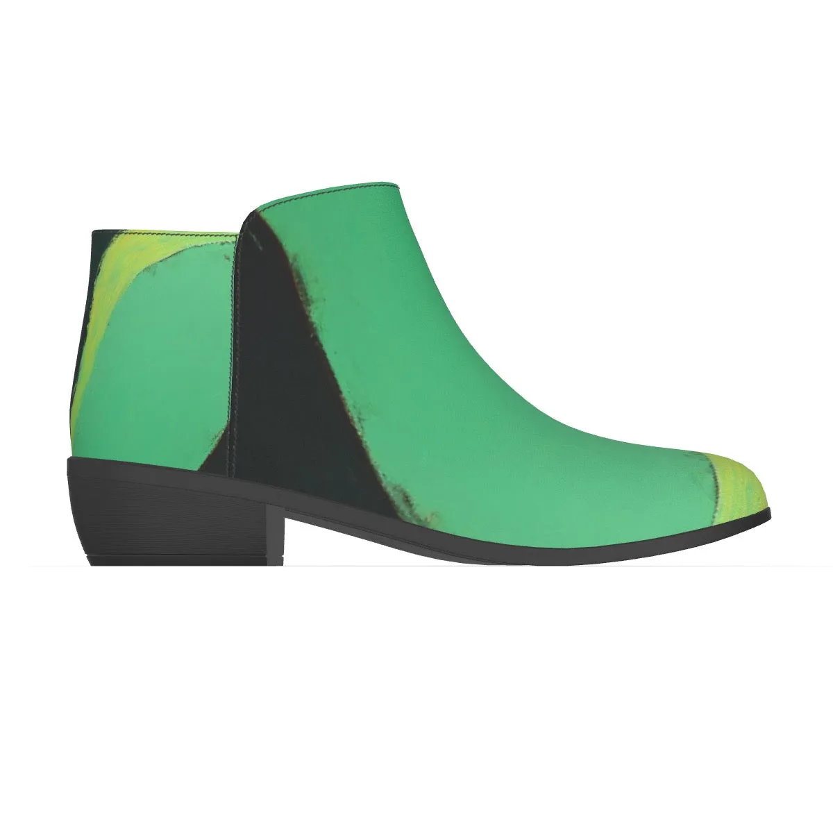 Women's Fashion Boots55 green in lime  print