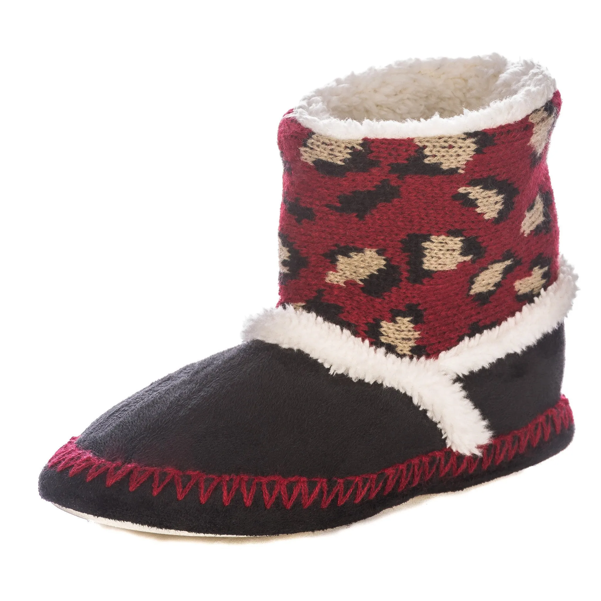 Women's Wildside Leopard Print Indoor Short Boot Slippers