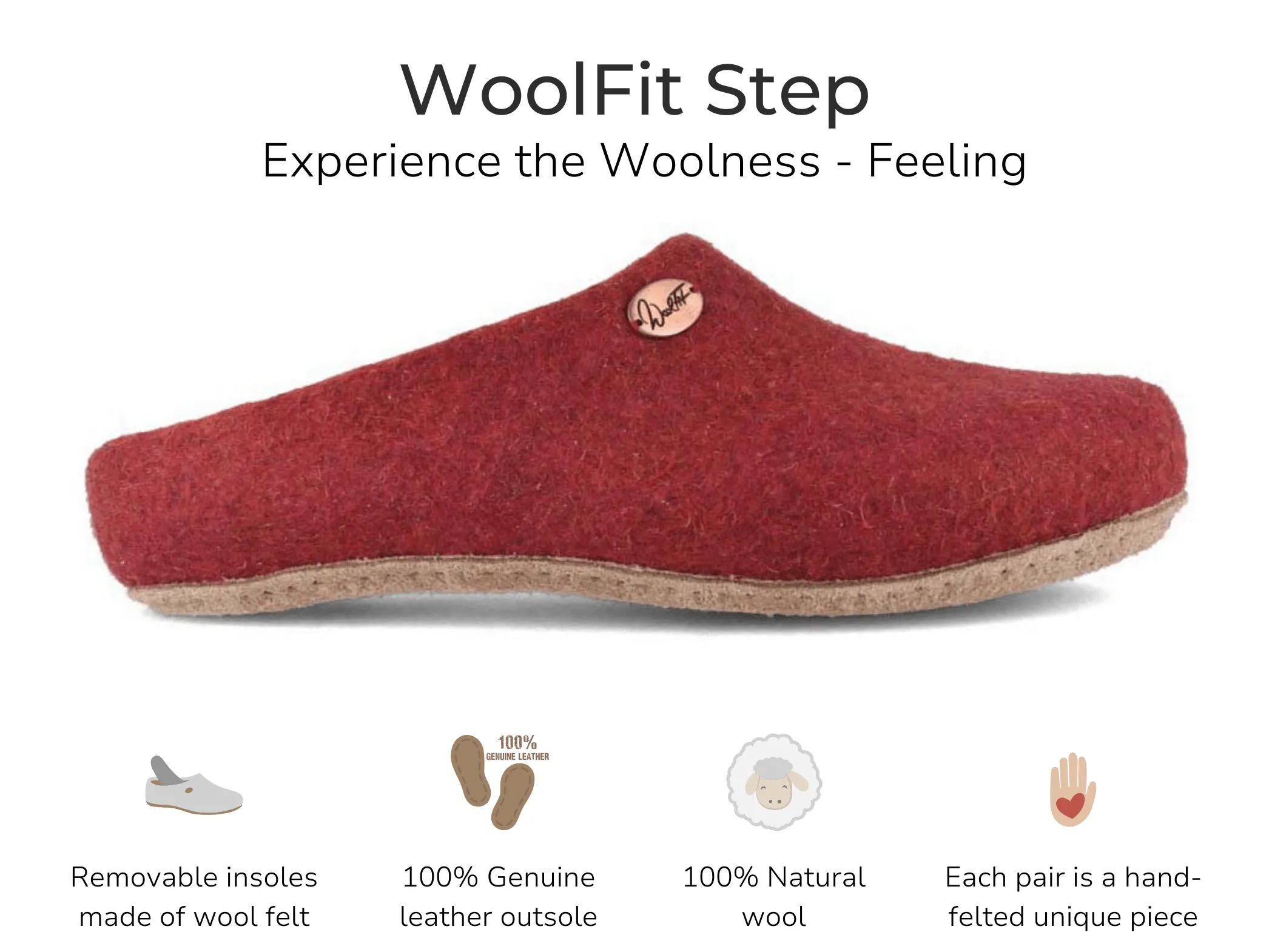 WoolFit Step | Summer Slippers with Insoles & Leather Sole